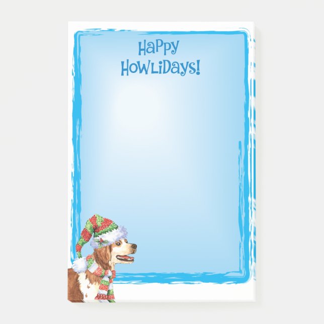Happy Howlidays Brittany Post-it Notes (Front)