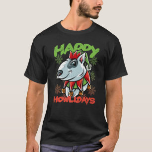 Happy Howlidays Bull Terrier Bully Elf Hund Weihna T-Shirt