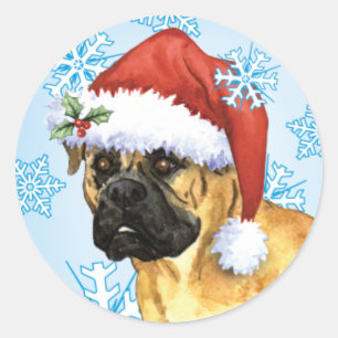 Happy Howlidays Bullmastiff Classic Round Sticker