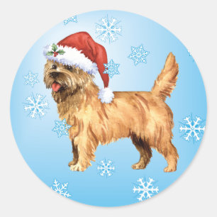 Happy Howlidays Cairn Terrier Classic Round Sticker