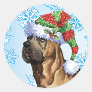 Happy Howlidays Cane Corso Classic Round Sticker