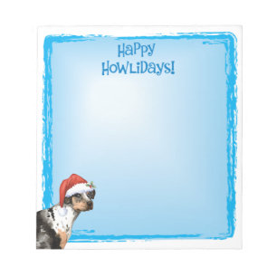 Happy Howlidays Catahoula Notepad