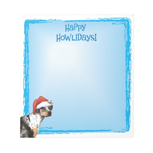 Happy Howlidays Catahoula Notepad (Front)