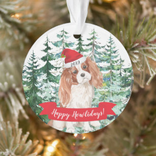 Happy Howlidays Cavalier King Charle Dog Christmas Ornament