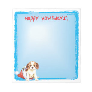 Happy Howlidays Cavalier Notepad
