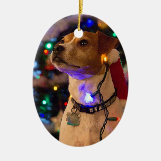 Happy Howlidays! Ceramic Ornament (Front)