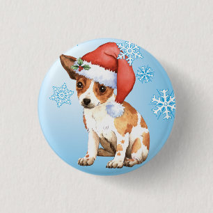 Happy Howlidays Chihuahua 1 Inch Round Button