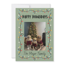 Happy Howlidays Christmas Lights Card