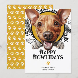Happy Howlidays Cirneco dell’Etna Dog Christmas Holiday Card