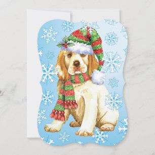 Happy Howlidays Clumber Spaniel Holiday Card