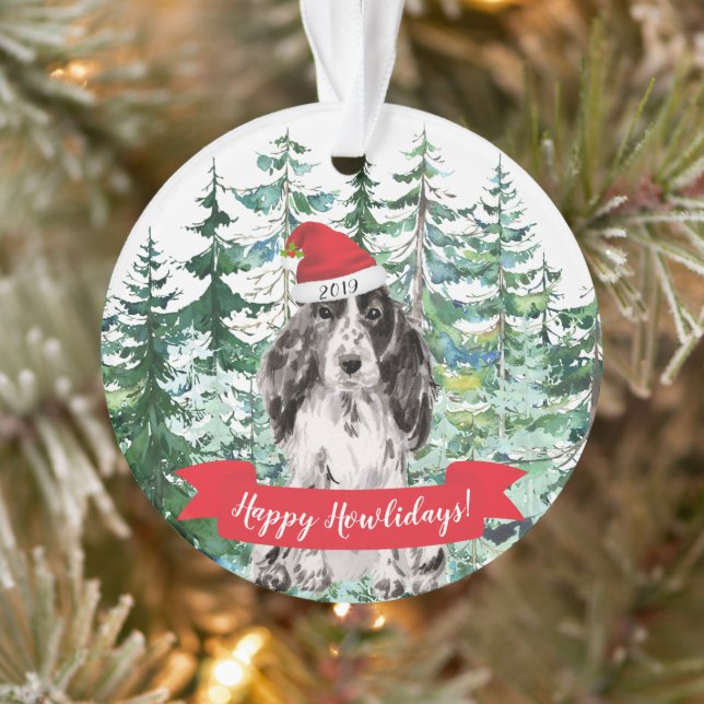 Happy Howlidays Cocker Spaniel Dog Christmas Ornament (Tree)