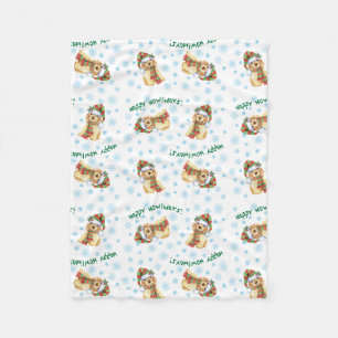 Happy Howlidays Cocker Spaniel Fleece Blanket