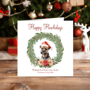 Happy Howlidays Cute Cairn Terrier Dog Holiday Card