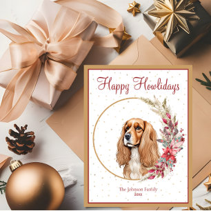 Happy Howlidays Cute Dog Holiday Postcard