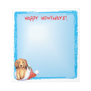 Happy Howlidays Dachshund Notepad