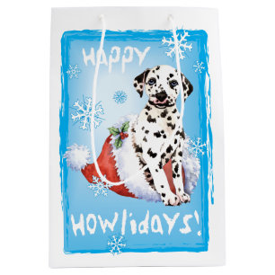 Happy Howlidays Dalmatian Medium Gift Bag
