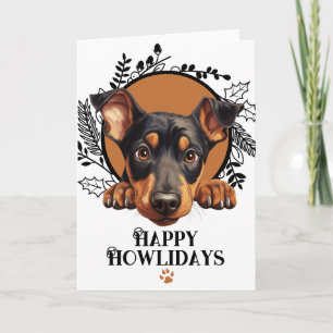 Happy Howlidays Doberman Pinscher Dog Christmas Holiday Card