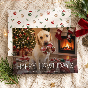 Happy Howlidays Dog Funny Photo Christmas Holiday Card