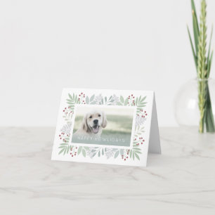 Happy Howlidays Dog Pet Greeting Card - Folded