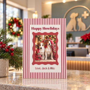 Happy Howlidays Dog Photo Christmas Card for Vet