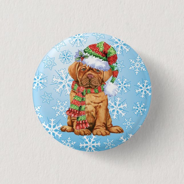 Happy Howlidays Dogue 1 Inch Round Button (Front)