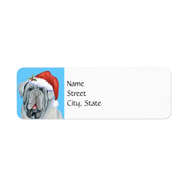 Happy Howlidays Étiquette Mastino (Devant)