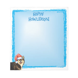 Happy Howlidays Finnish Lapphund Notepad