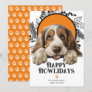 Happy Howlidays Grand Basset Griffon Vendeen Holiday Card