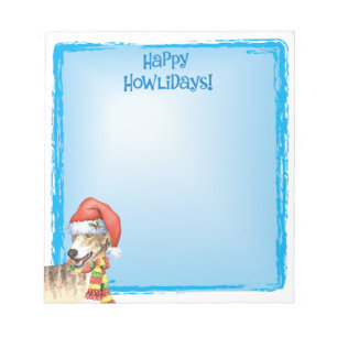 Happy Howlidays Greyhound Notepad