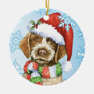 Happy Howlidays Griffon Ceramic Ornament
