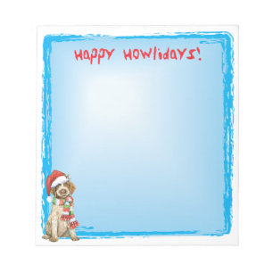 Happy Howlidays Griffon Notepad