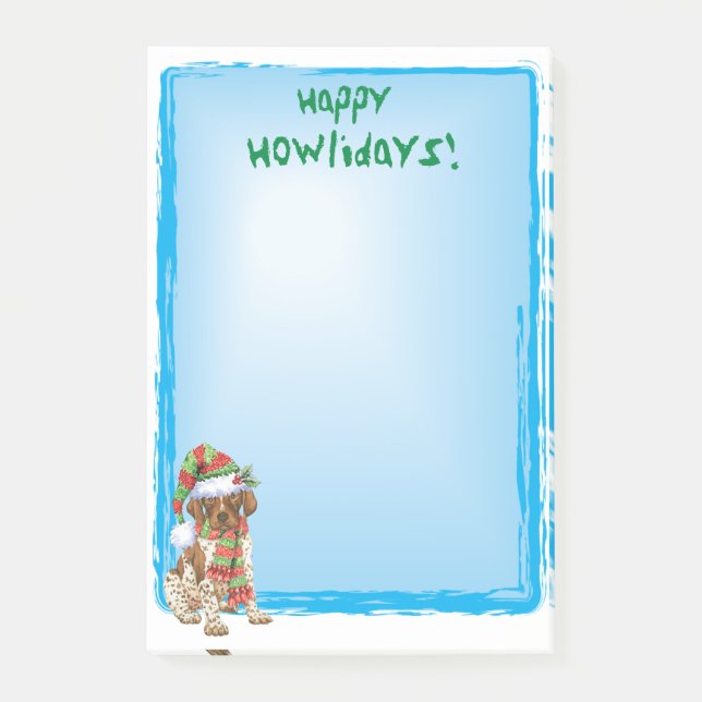 Happy Howlidays GSP Post-it Notes (Front)
