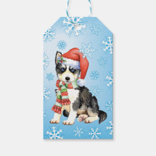 Happy Howlidays Husky Gift Tags