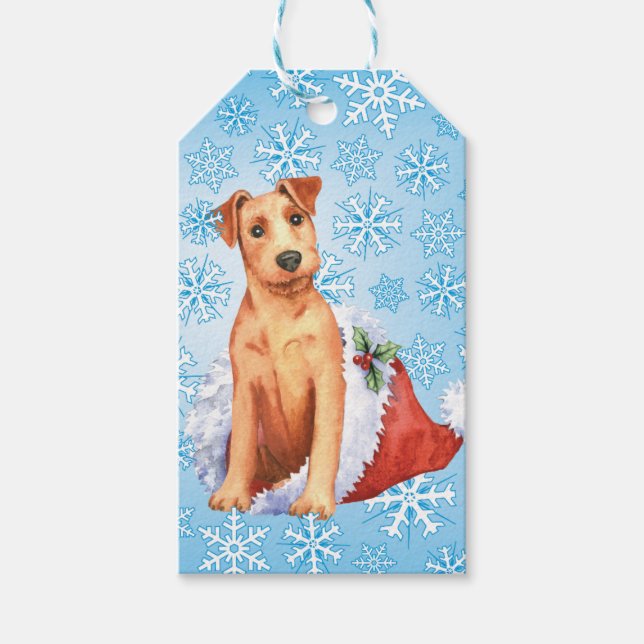 Happy Howlidays Irish Terrier Gift Tags (Front)