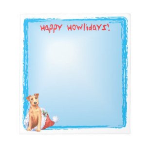Happy Howlidays Irish Terrier Notepad