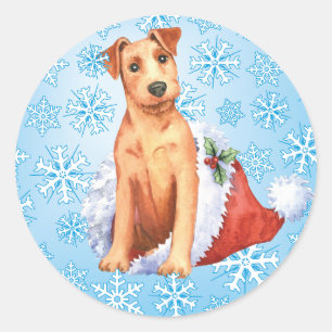 Happy Howlidays Irish Terrier Sticker