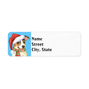Happy Howlidays Jack Russell Terrier Label