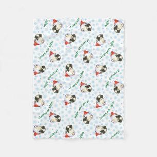 Happy Howlidays Japanese Chin Fleece Blanket