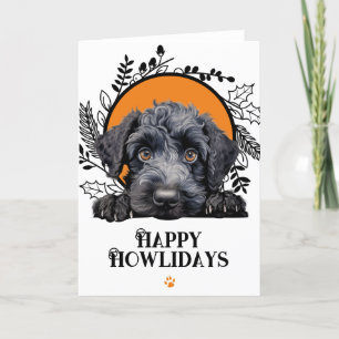 Happy Howlidays Kerry Blue Terrier Christmas Holiday Card