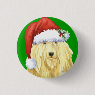 Happy Howlidays Komondor 1 Inch Round Button