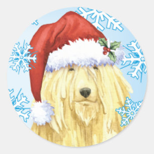 Happy Howlidays Komondor Classic Round Sticker