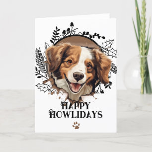 Happy Howlidays Kooikerhondje Dog Christmas Holiday Card