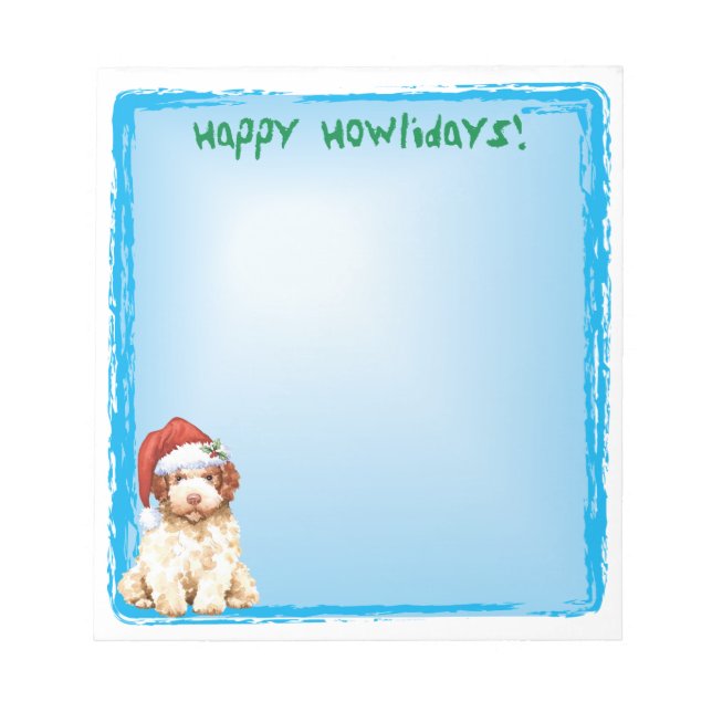 Happy Howlidays Lagotto Romagnolo Notepad (Front)