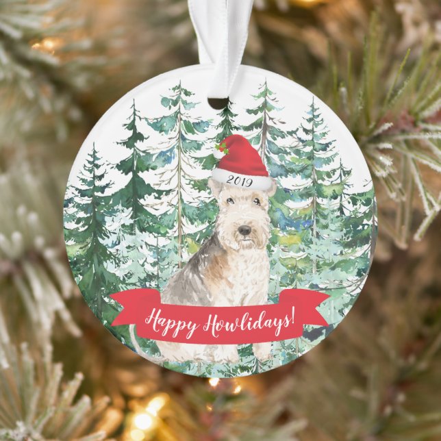 Happy Howlidays Lakeland Terrier Christmas Ornament (Tree)