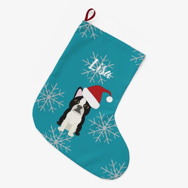 Happy Howlidays Large Christmas Stocking (Front (Hanging))