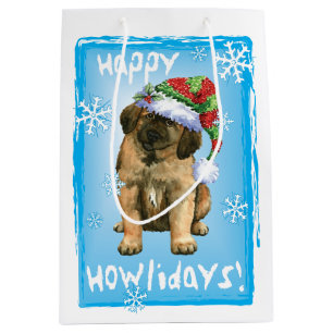 Happy Howlidays Leonberger Medium Gift Bag