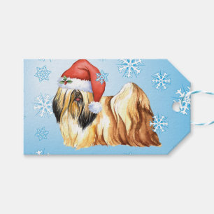 Happy Howlidays Lhasa Apso Gift Tags