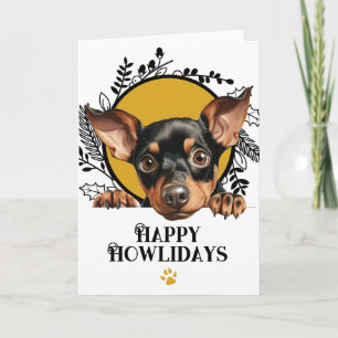 Happy Howlidays Manchester Terrier Dog Christmas Holiday Card