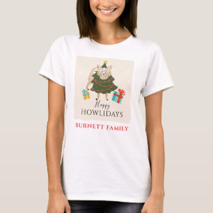 Happy Howlidays Merry Christmas Matching Family T-Shirt