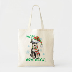 Happy Howlidays Miniature Schnauzer Tote Bag